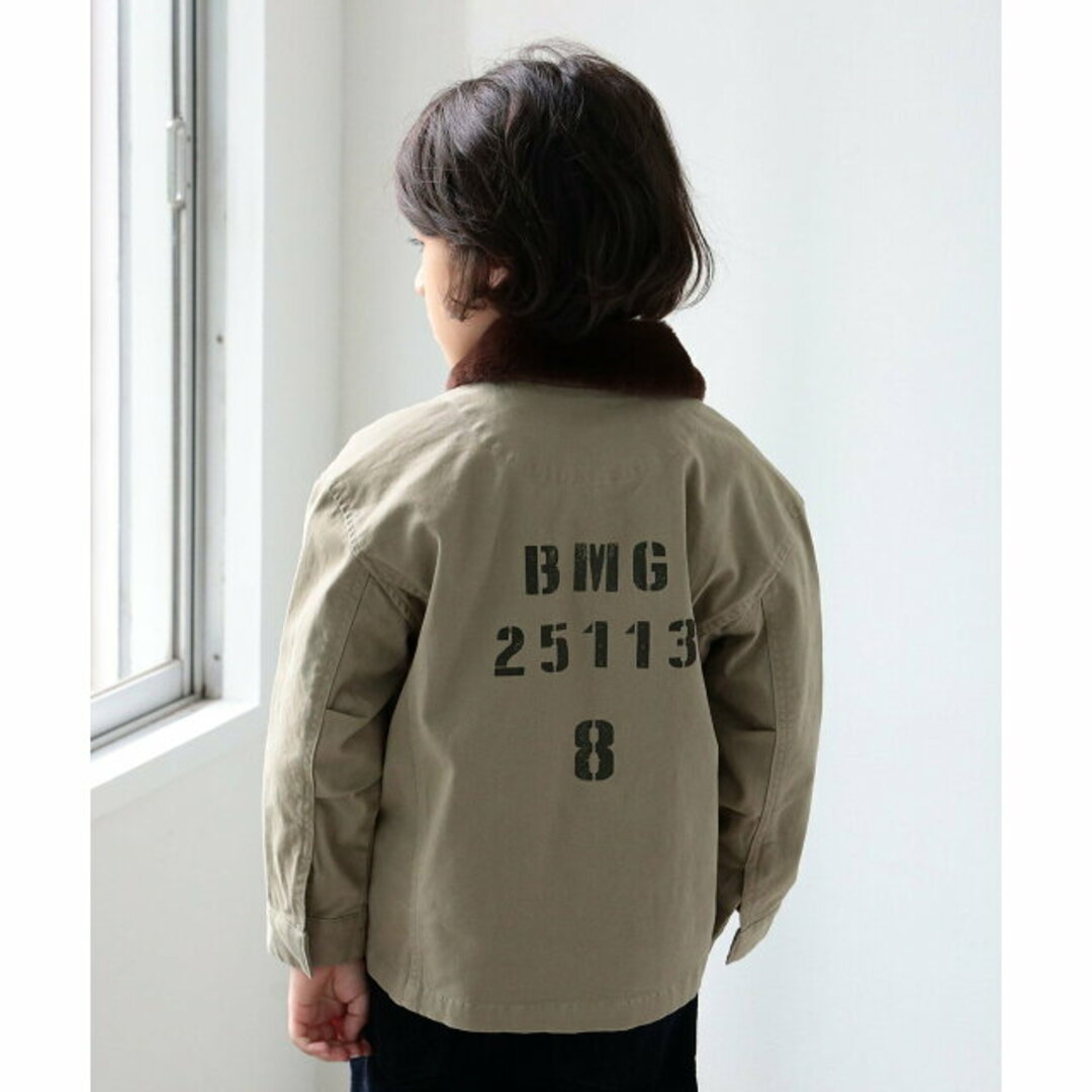 B:MING LIFE STORE by BEAMS(ビーミング ライフストア バイ ビームス)の【BEIGE】【100】B:MING by BEAMS / ファーカラー ミリタリー ブルゾン  (100~140cm) キッズ/ベビー/マタニティのキッズ服女の子用(90cm~)(ジャケット/上着)の商品写真