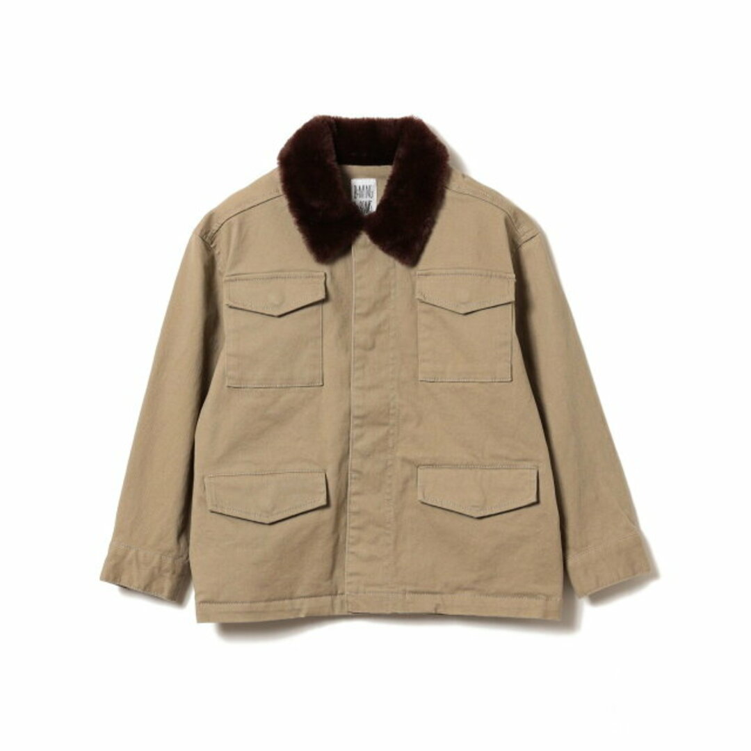 B:MING LIFE STORE by BEAMS(ビーミング ライフストア バイ ビームス)の【BEIGE】B:MING by BEAMS / ファーカラー ミリタリー ブルゾン  (100~140cm) キッズ/ベビー/マタニティのキッズ服女の子用(90cm~)(ジャケット/上着)の商品写真