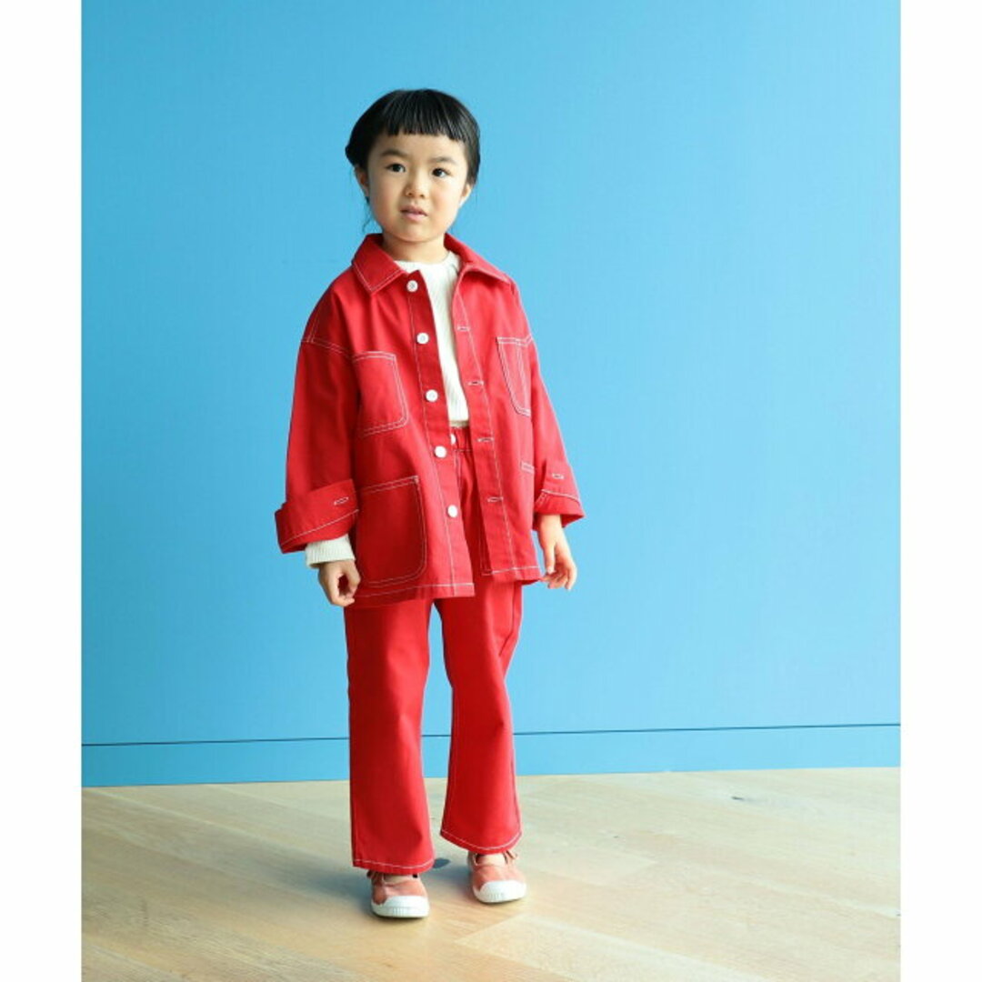 B:MING LIFE STORE by BEAMS(ビーミング ライフストア バイ ビームス)の【RED】UNIVERSAL OVERALL * B:MING by BEAMS / 別注 カバーオール(110~150cm) キッズ/ベビー/マタニティのキッズ服女の子用(90cm~)(ジャケット/上着)の商品写真