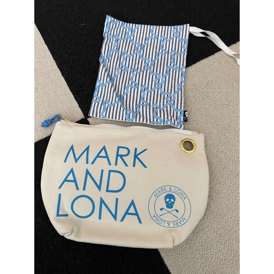 MARK&LONA - 《新品未使用》MARK&LONA ポーチ 非売品 ブルー 2点セット