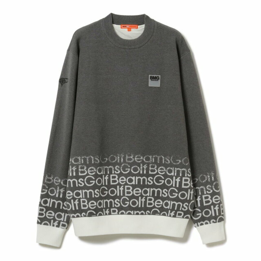 【GREY】<MEN>BEAMS GOLF ORANGE LABEL / 裏付き グラデーション ニット