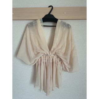 JUSGRITTY ショール　美品　シャンパンゴールド