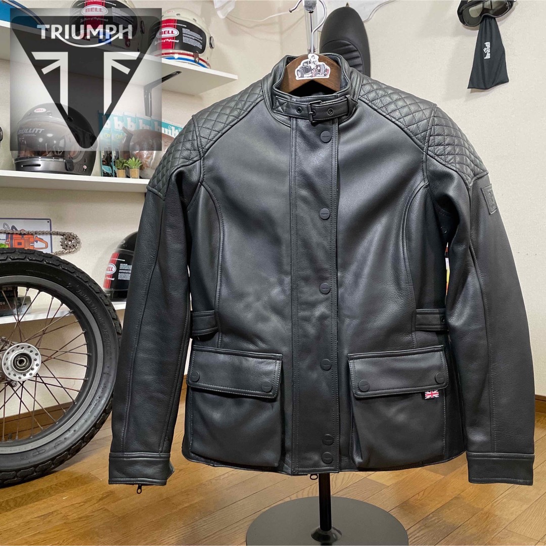 未使用☆TRIUMPH トライアンフ レディース レザージャケット ブラック