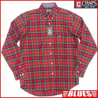 チャップス(CHAPS)の未使用 シャツ CHAPS チャップス XL メンズ 長袖 赤 TY2531(シャツ)