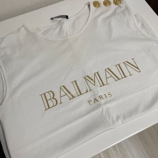 バルマン(BALMAIN)のBALMAIN バルマン　タンクトップ　Tシャツ　34(Tシャツ(半袖/袖なし))