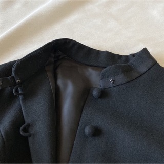 ビンテージ チャイナジャケット プリーツスカート セットアップ 黒 ブラック