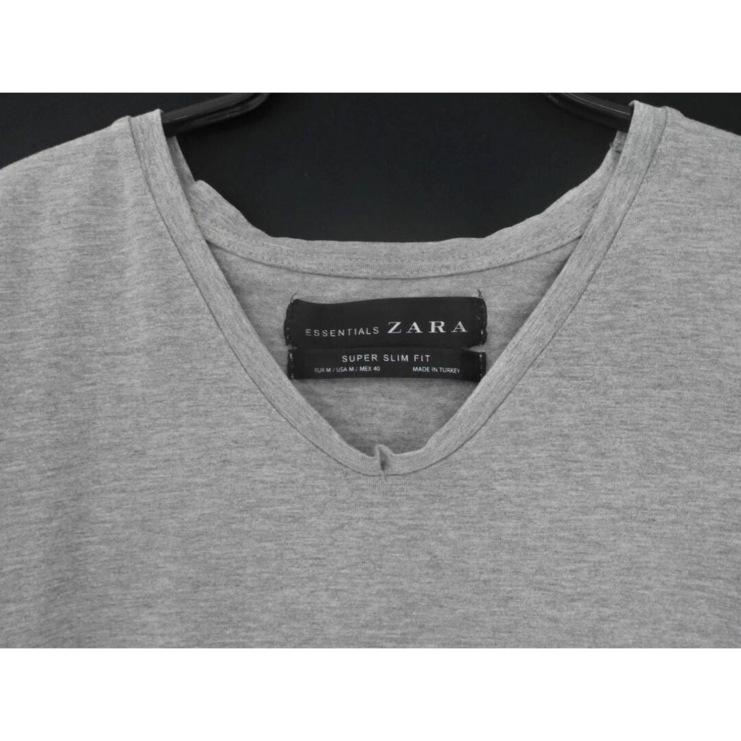 ZARA(ザラ)のZARA ザラ Vネック Tシャツ sizeM/グレー ■◆ メンズ メンズのトップス(Tシャツ/カットソー(半袖/袖なし))の商品写真