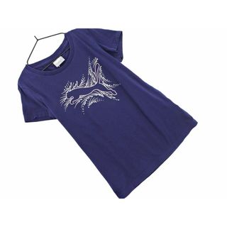 プーマ(PUMA)のPUMA プーマ プリント Tシャツ sizeS/濃紺 ■◆ レディース(Tシャツ(半袖/袖なし))