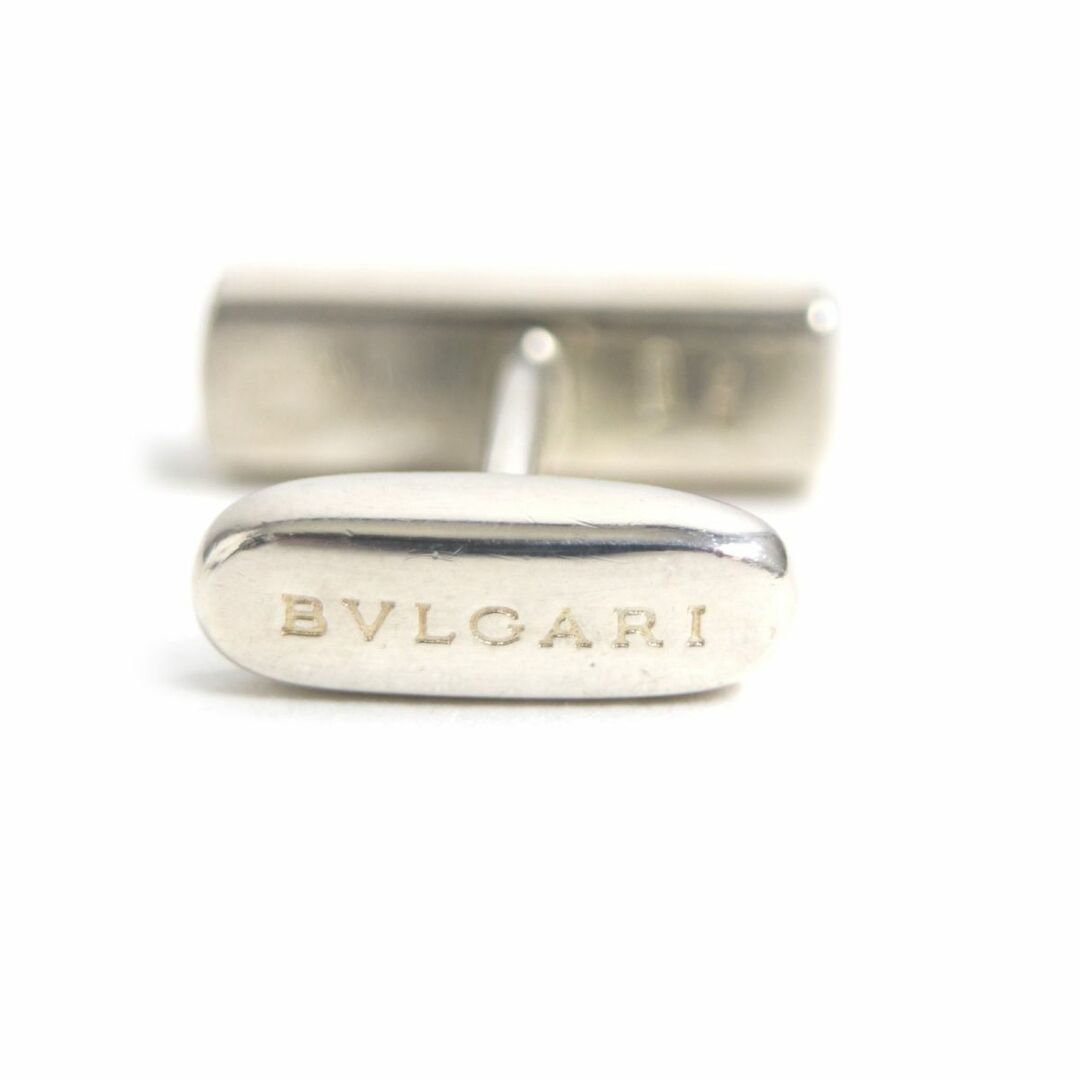 良品▽BVLGARI ブルガリ ロゴ刻印入り SV925 カフスボタン