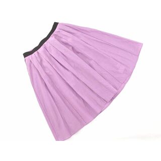 イネド(INED)のINED イネド Aライン 台形 スカート size9/紫 ■■ レディース(ひざ丈スカート)