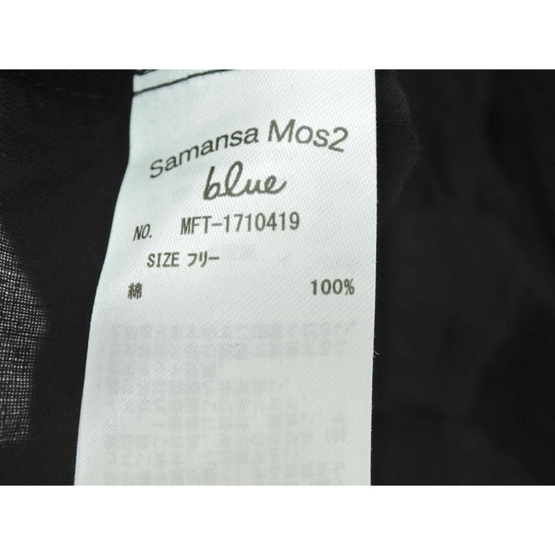 SM2(サマンサモスモス)のSM2 サマンサモスモス バンドカラー ブラウス シャツ sizeF/黒 ■◆ レディース レディースのトップス(シャツ/ブラウス(半袖/袖なし))の商品写真
