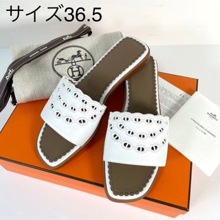 エルメス(Hermes)の【新品】ガエル サンダル 36.5 白(サンダル)