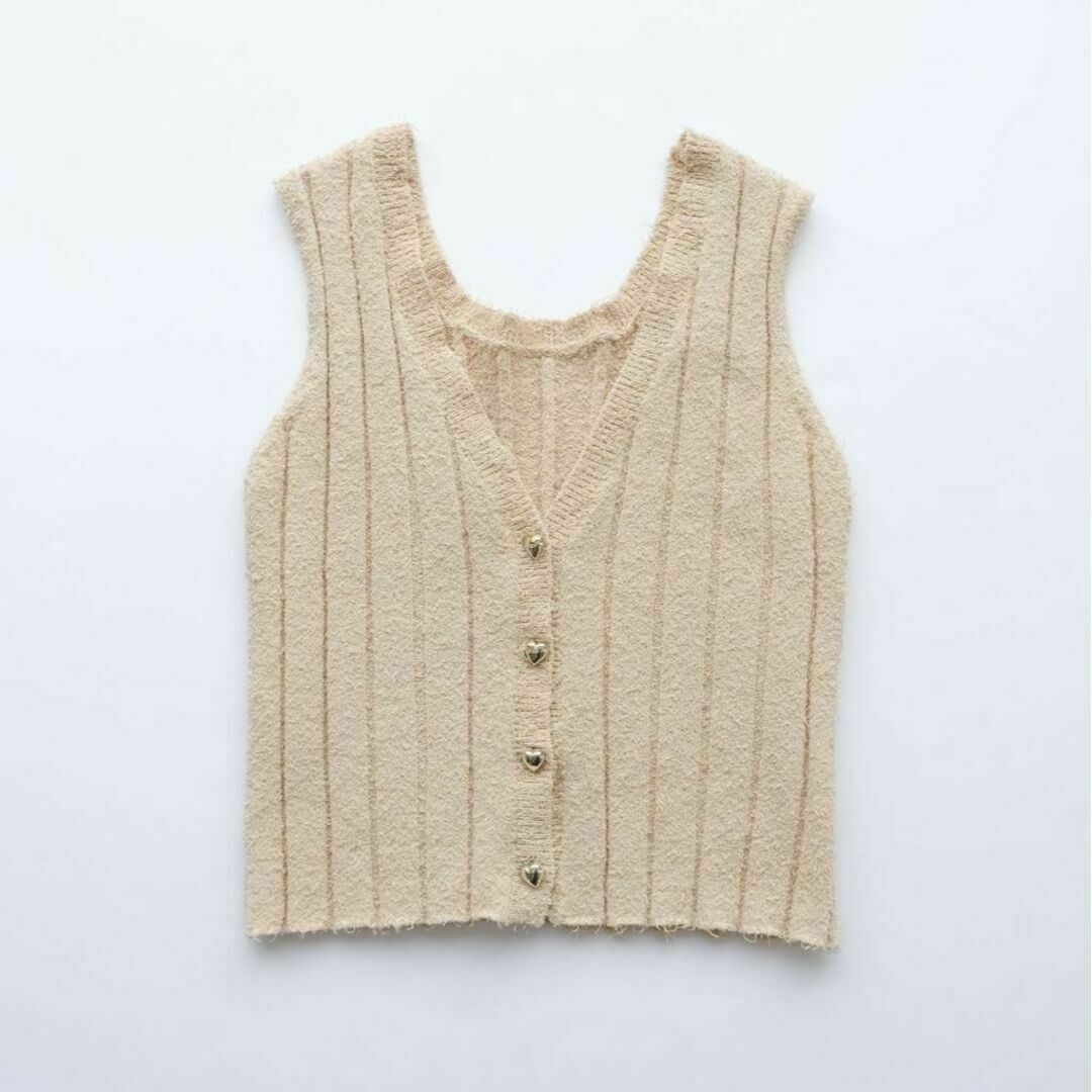 SeaRoomlynn - 新品 SeaRoomlynn 2wayブークレRIB KNITベスト ナッツの