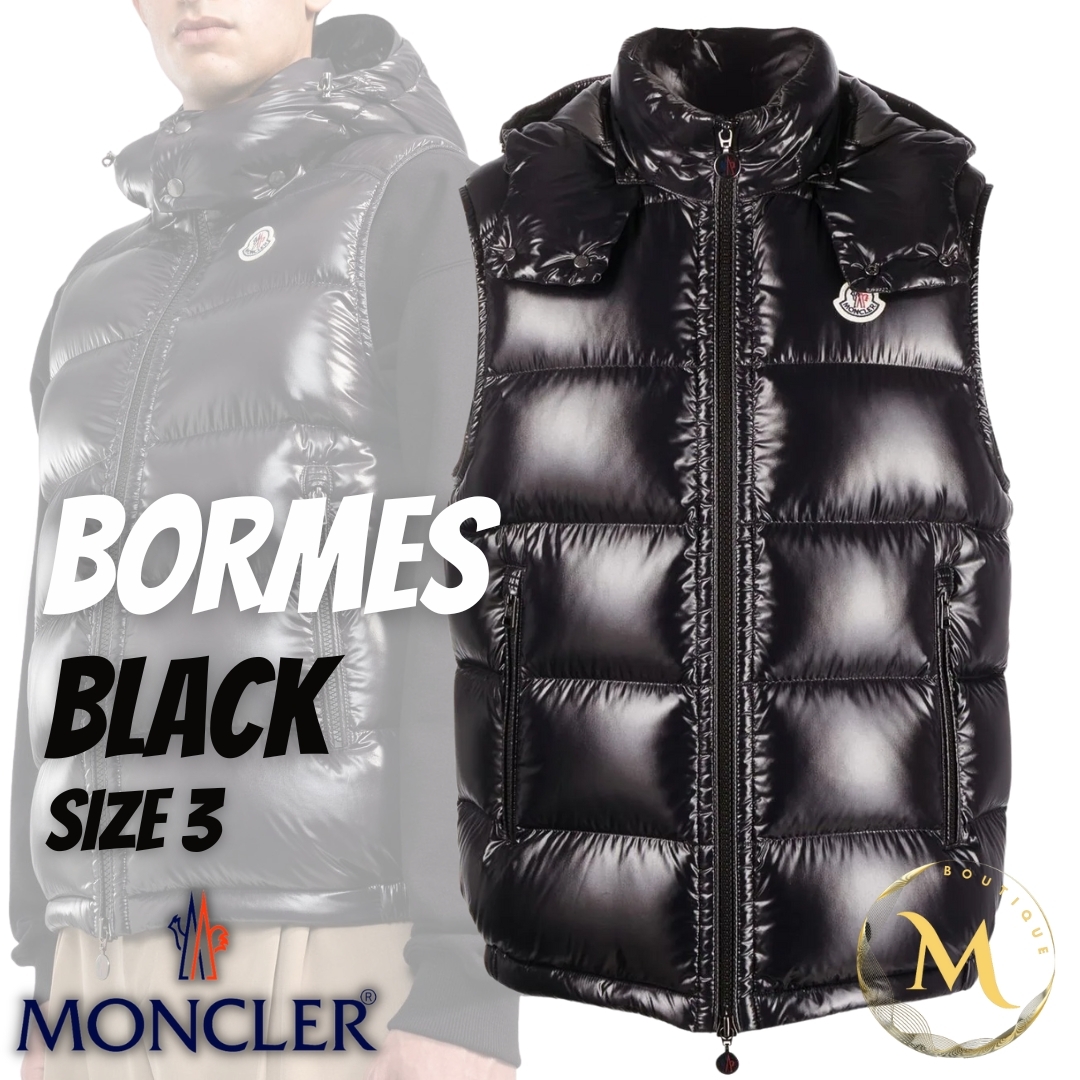 ☆未使用・本物保証☆MONCLER BORMES ダウンベスト 3 ブラック　L | フリマアプリ ラクマ