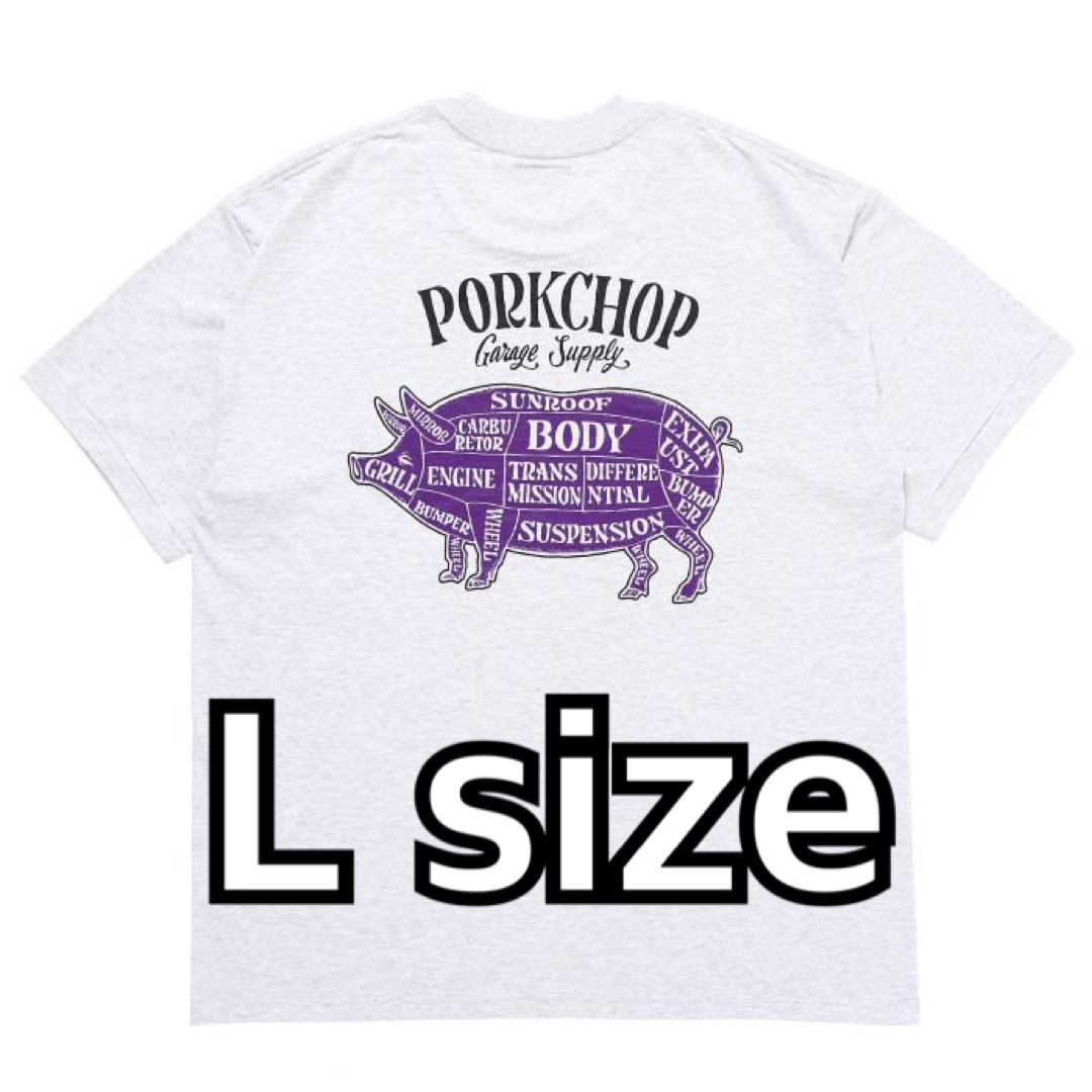 PORKCHOP ポークチョップ　PORK BACK TEE ホワイト　Lサイズ