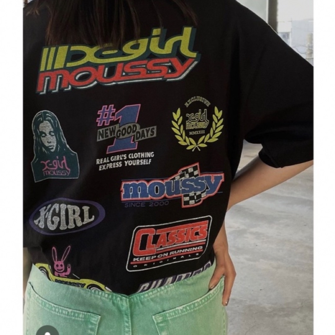 新品タグ付き★MOUSSY×X-girl★XG XGMSSY TEAM Tシャツ