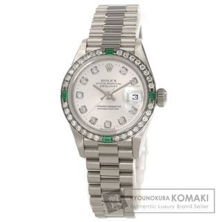 ロレックス(ROLEX)のROLEX 79079G デイトジャスト ダイヤモンド エメラルド 腕時計 K18WG K18WG レディース(腕時計)