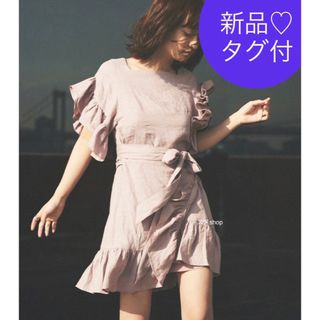 スナイデル(SNIDEL)の新品タグ付♡ スナイデル　リネンワンピース(ひざ丈ワンピース)