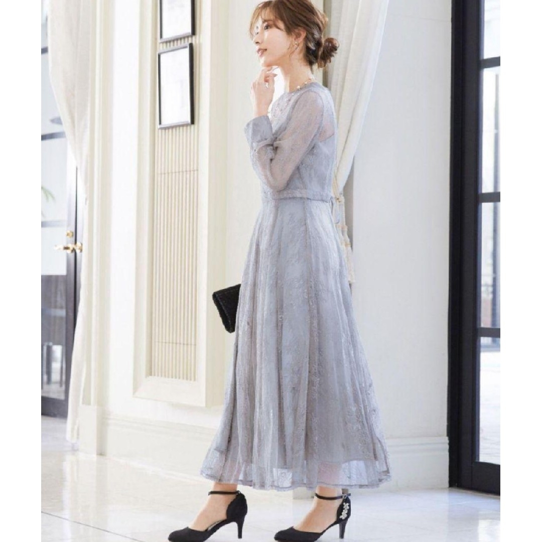 2wayバックリボン総レース結婚式ワンピースドレスの通販 by moca's