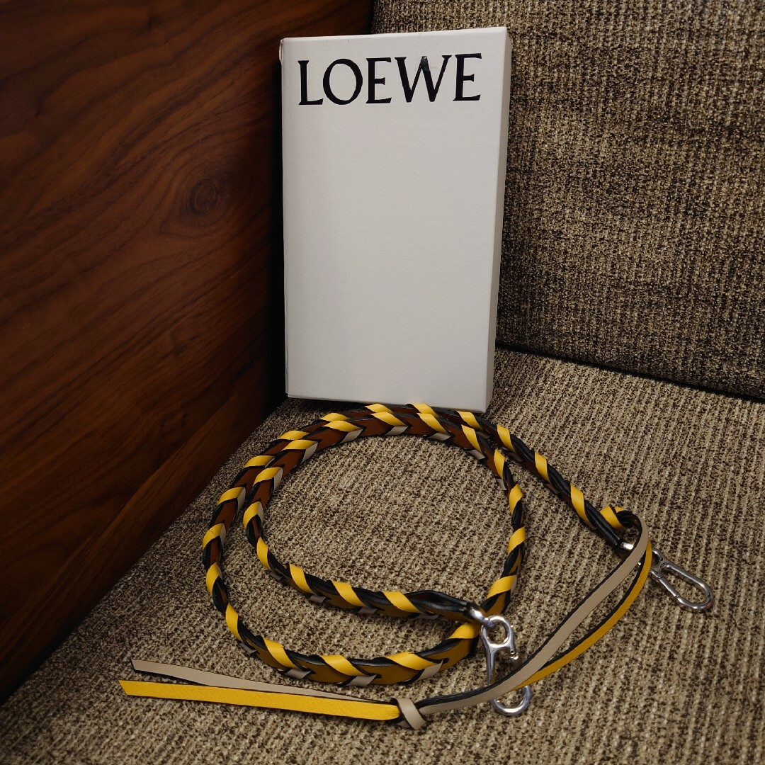 ロエベ 編み込み ショルダー ストラップ Thin Braided Strap-