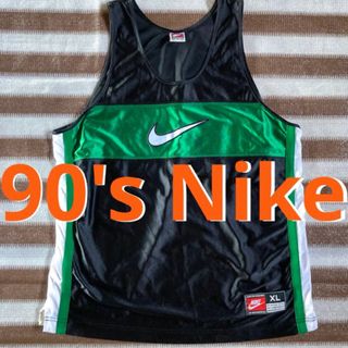 ナイキ(NIKE)の90sナイキNikeバスケゲームユニフォームシャツスウォッシュビッグロゴ(タンクトップ)