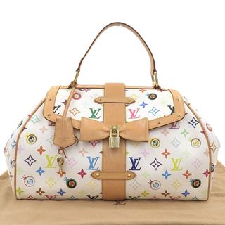 ルイヴィトン(LOUIS VUITTON)の【本物保証】 布袋付 ルイヴィトン LOUIS VUITTON モノグラム マルチカラー サックレトロGM ハンドバッグ ブロン ホワイト M92053(ハンドバッグ)