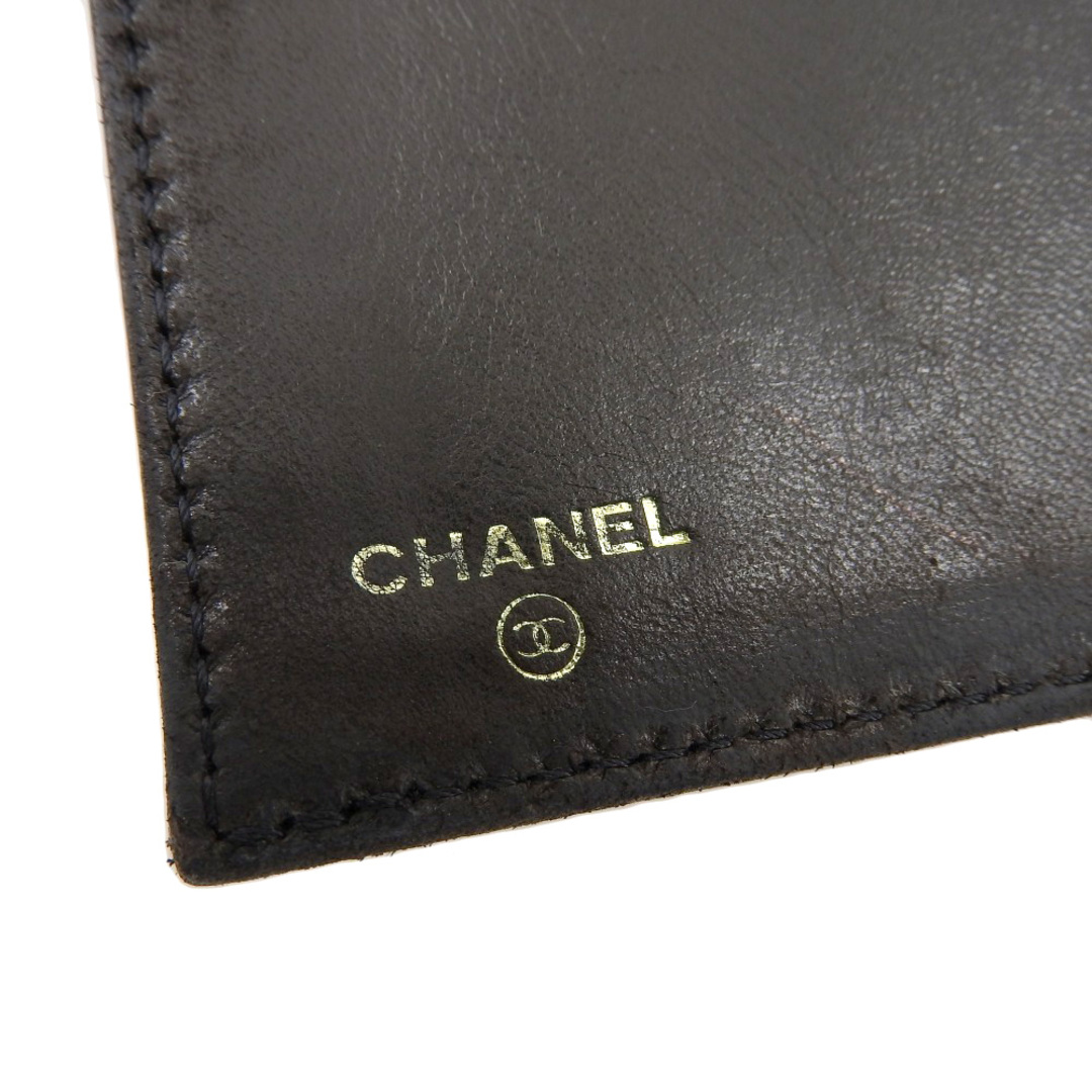 【本物保証】 シャネル CHANEL ココマーク 三つ折り財布 キャビアスキン ブラック 黒 ゴールド金具 シール付 5番台 希少 レア