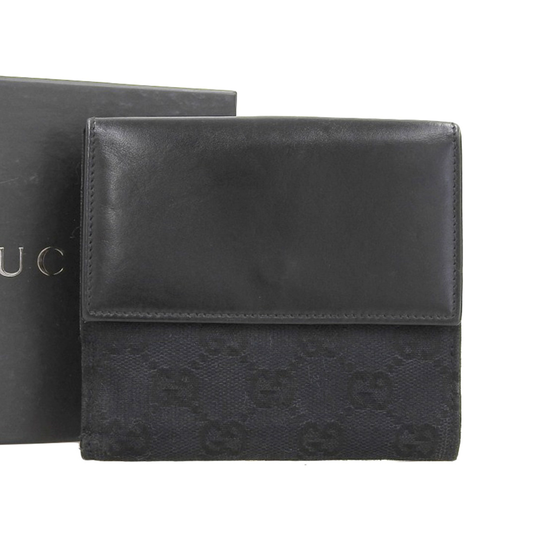 Gucci   本物保証 箱付 グッチ GUCCI ロゴ ダブルホック 二つ折り