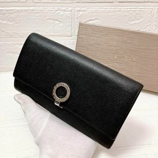 ブルガリ(BVLGARI)のブルガリ BVLGARI ロゴクリップ 二つ折り 長財布 レザー ブラック(長財布)