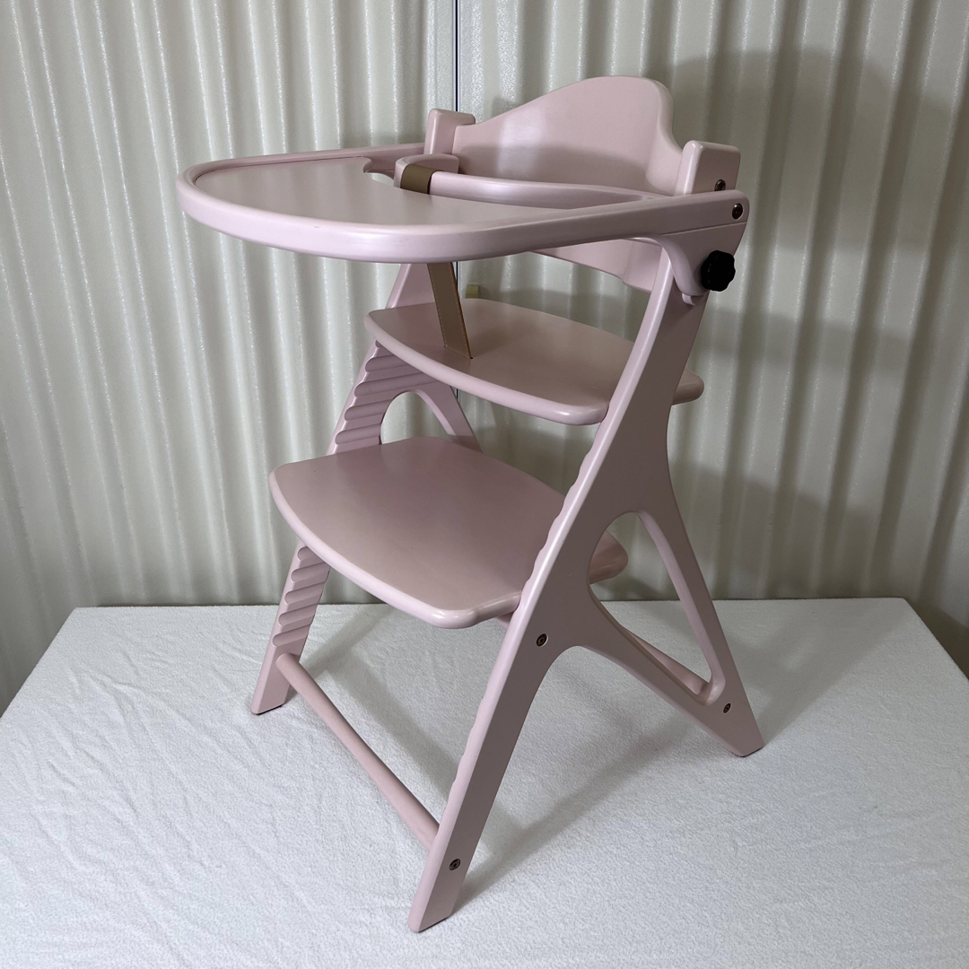 絶賛商品 美品 大和屋 アッフルチェア テーブル・ガード付 ピンク