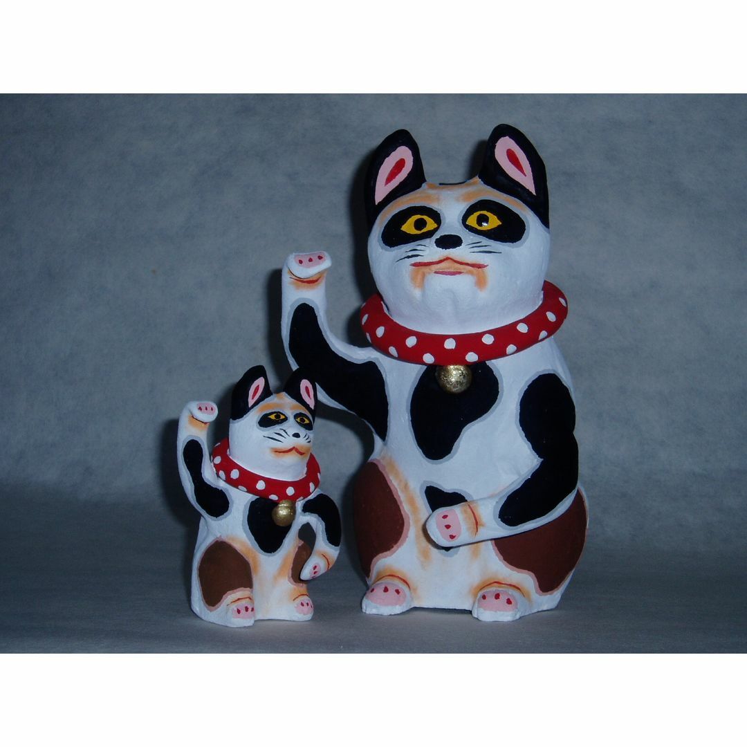 郷土玩具 古作 滋賀 小幡人形 招き猫 まねき猫 ラッキーキャット