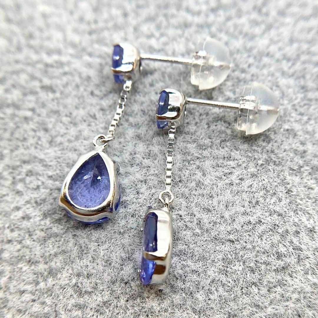 【新品】K18WG タンザナイト ピアス (K18 18金 18K)