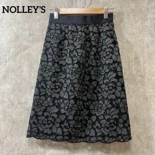 ノーリーズ(NOLLEY'S)のNOLLEY'S ノーリーズ　タイトスカート 花柄 ひざ丈 オフィス きれいめ(ひざ丈スカート)