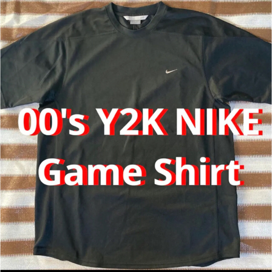 00sナイキNikeテック系メッシュゲームシャツサッカービンテージ