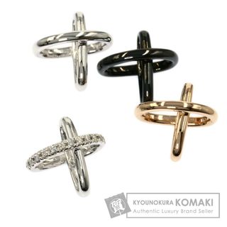 ミキモト(MIKIMOTO)のMIKIMOTO クロス ダイヤモンド 4パーツ セット ペンダントトップ K18WG K18PG レディース(その他)