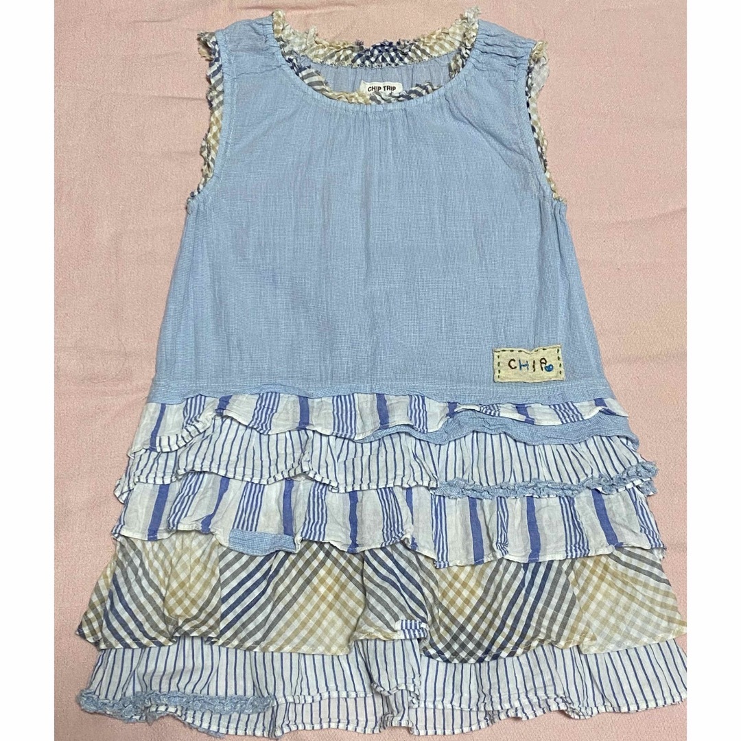 CHIP TRIP(チップトリップ)のchip trip チップトリップ　ワンピース　110 キッズ/ベビー/マタニティのキッズ服女の子用(90cm~)(ワンピース)の商品写真