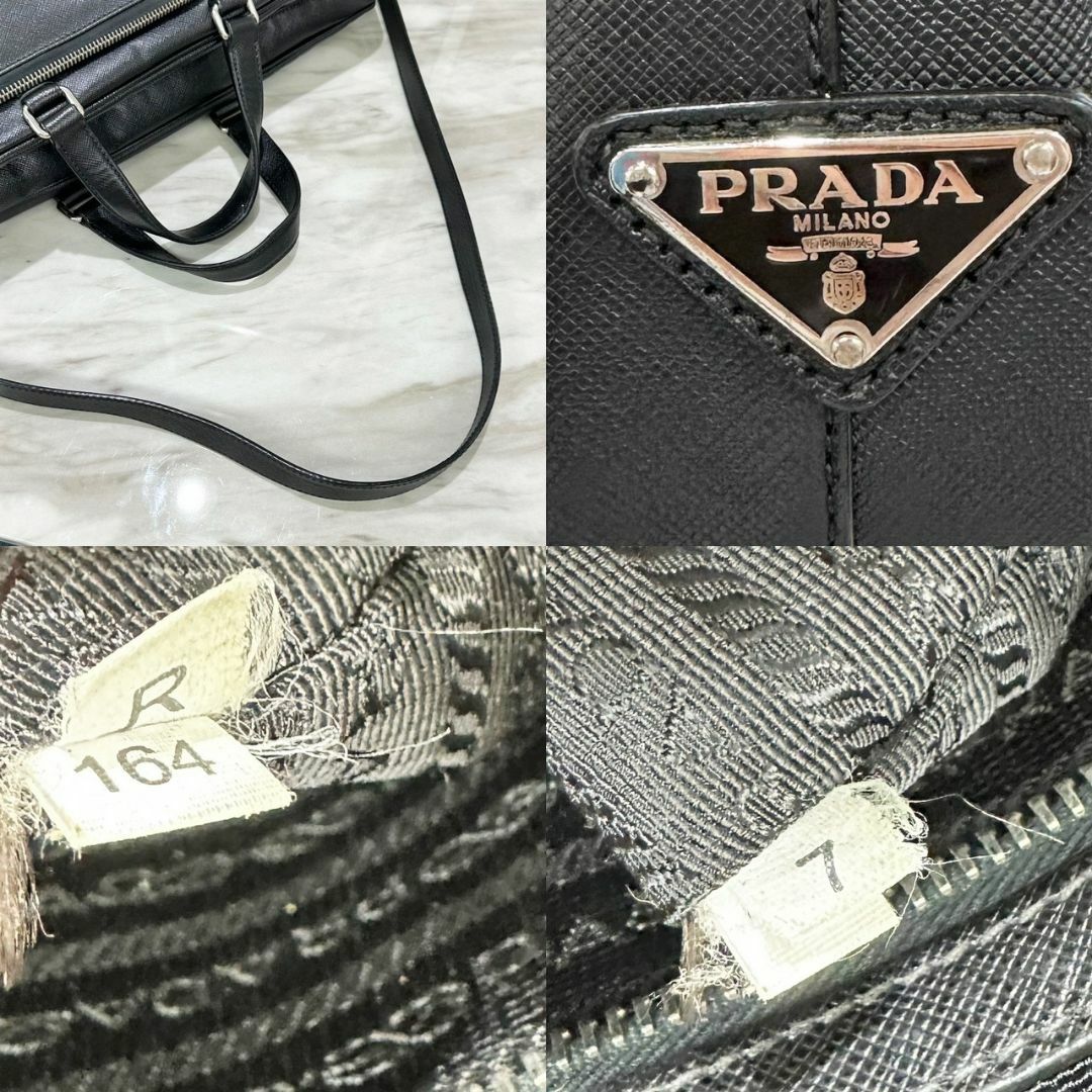 PRADA(プラダ)の美品★　プラダ　サフィアーノ　黒　2way　ビジネスバッグ メンズのバッグ(ビジネスバッグ)の商品写真