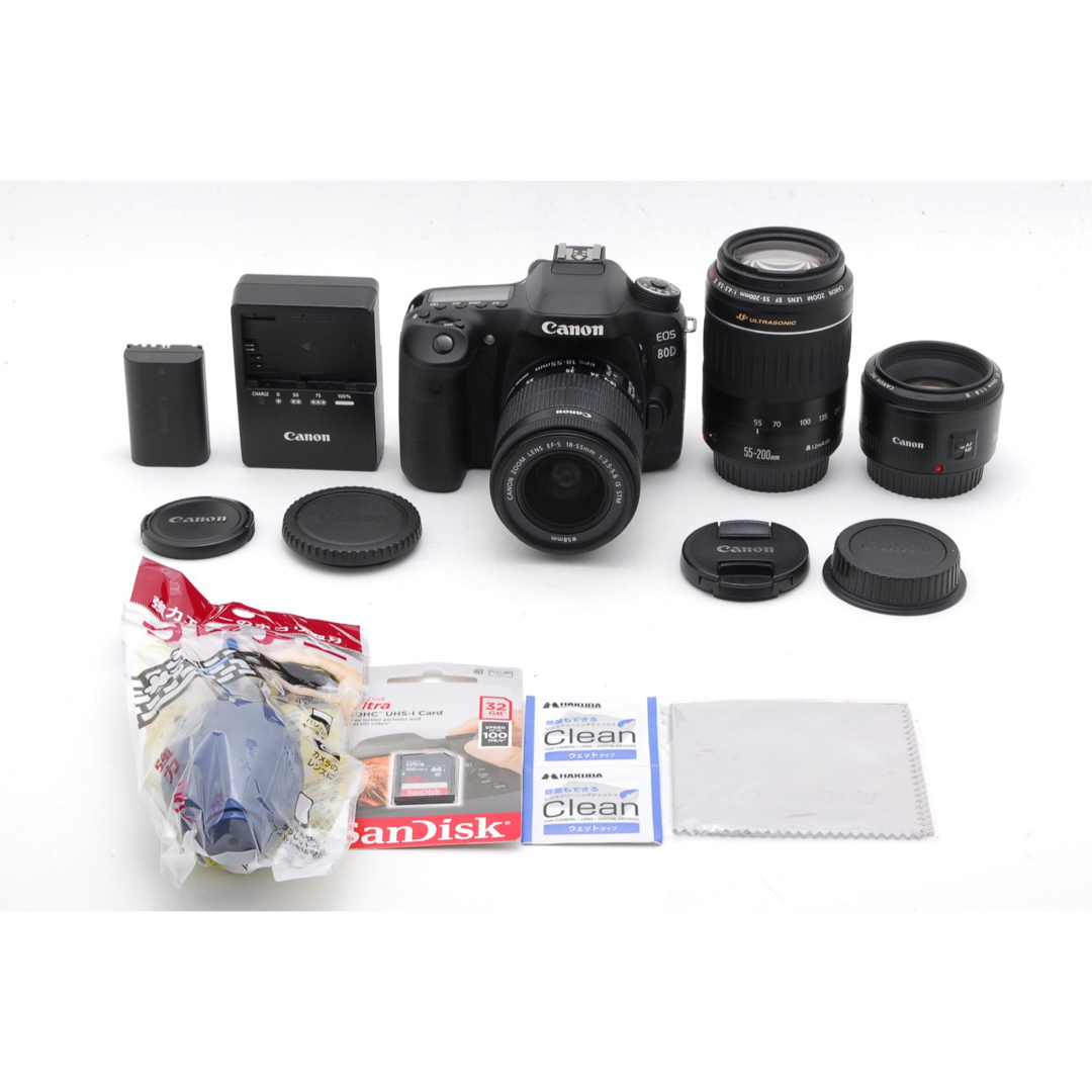 トリプルレンズ、ショット小の極上品❤️Canon EOS 80D tic-guinee.net