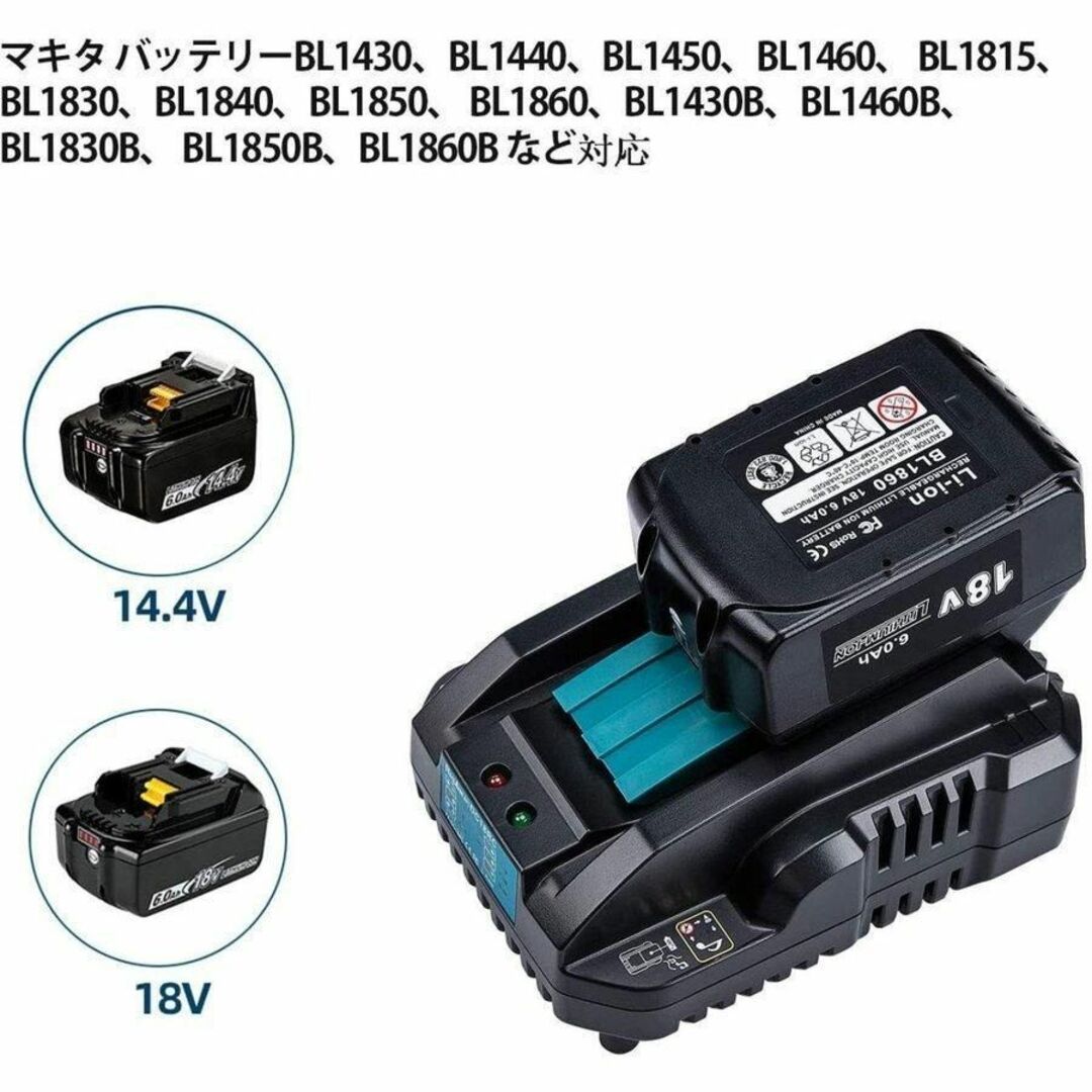 26m3min効率マキタ 互換 ブロワーとBL1860B-1DC18RC(S)-1セット