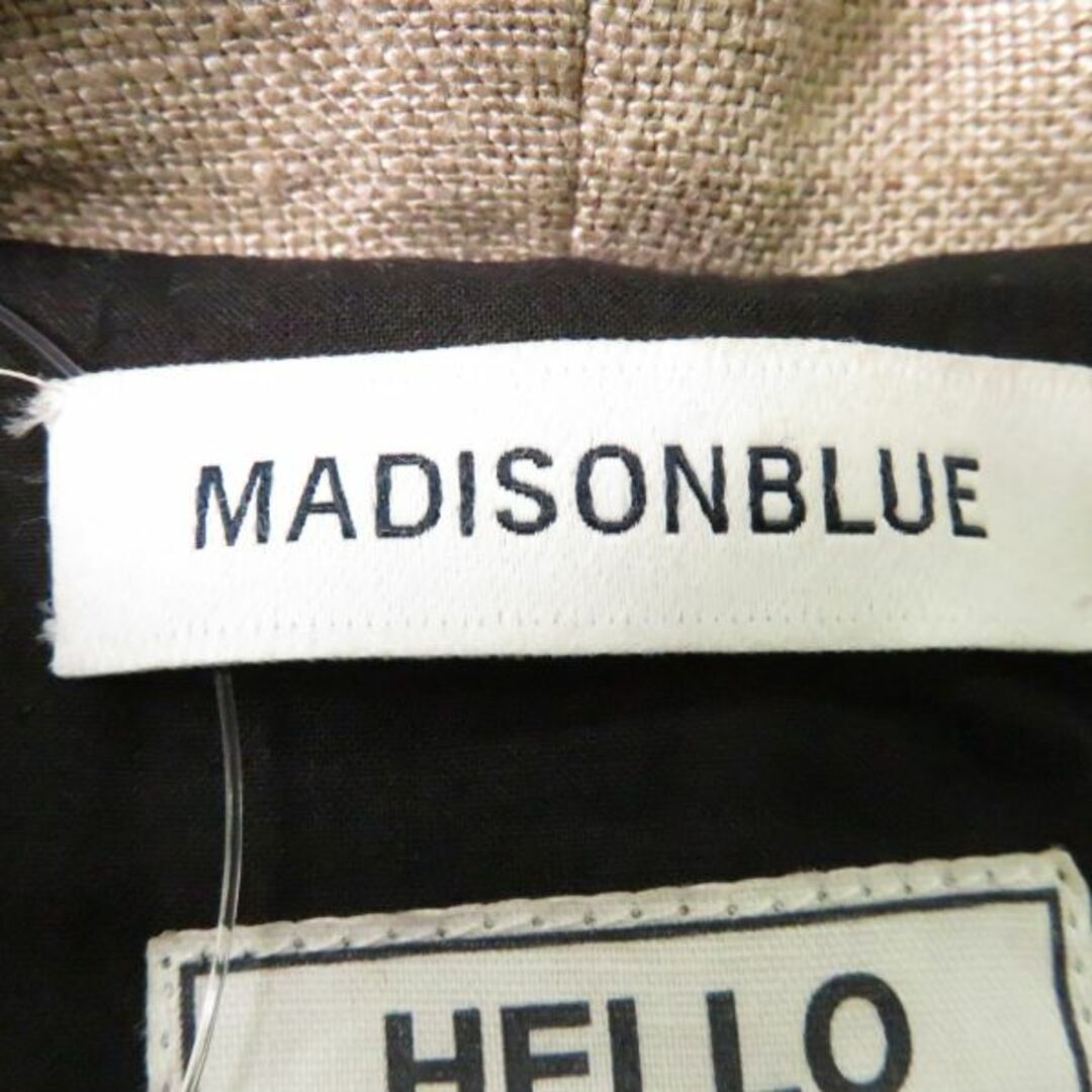 MADISONBLUE(マディソンブルー)の美品 MADISONBLUE マディソンブルー コート 1点 ブラウン 0 麻100％ ガウン スプリング レディース AM4524W  レディースのジャケット/アウター(ロングコート)の商品写真