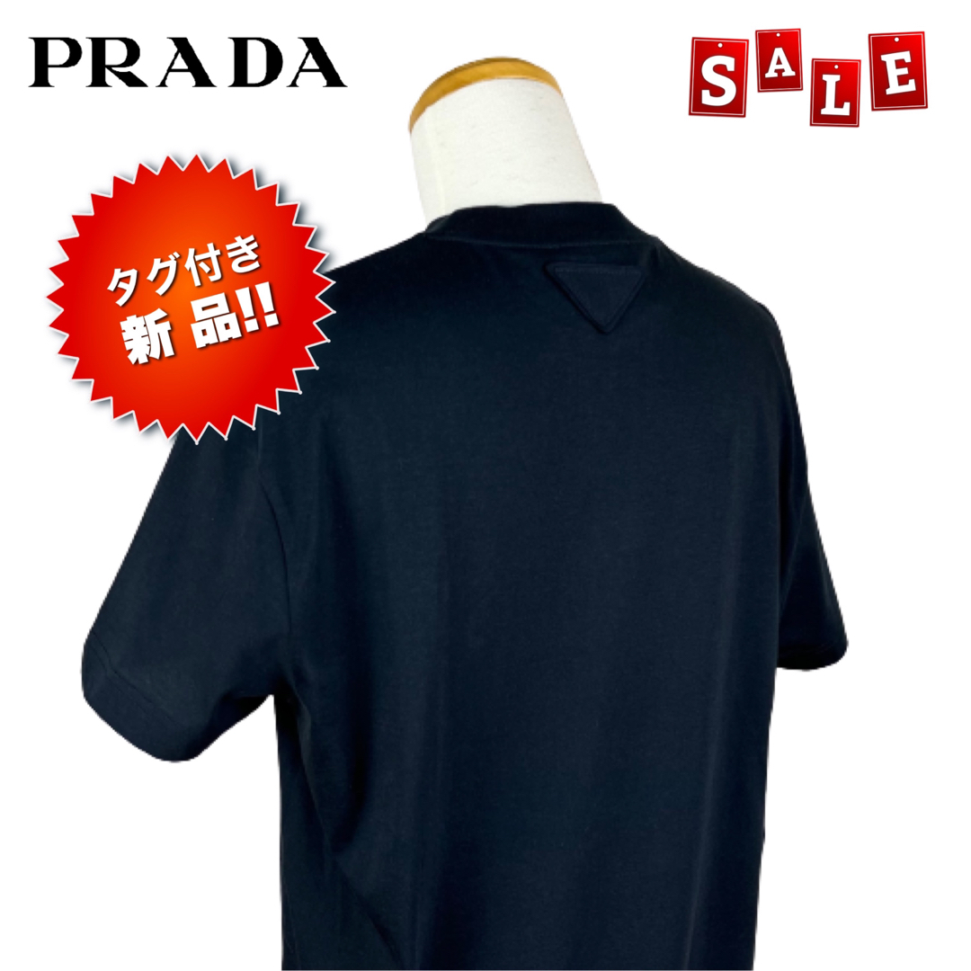 PRADA☆タグ付き新品SALE価格♪♪ コットン100% ブラック半袖Ｔシャツ