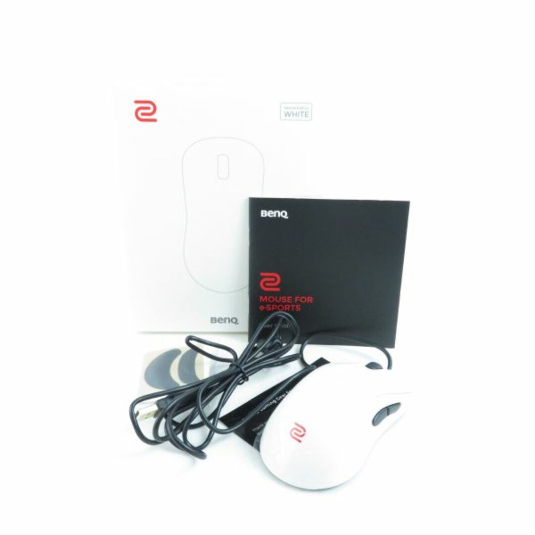 美品 BenQ ベンキュー Zowie ZA13 ゲーミングマウス 1点 ホワイト 左右対称 有線マウス PC周辺機器 HY503C