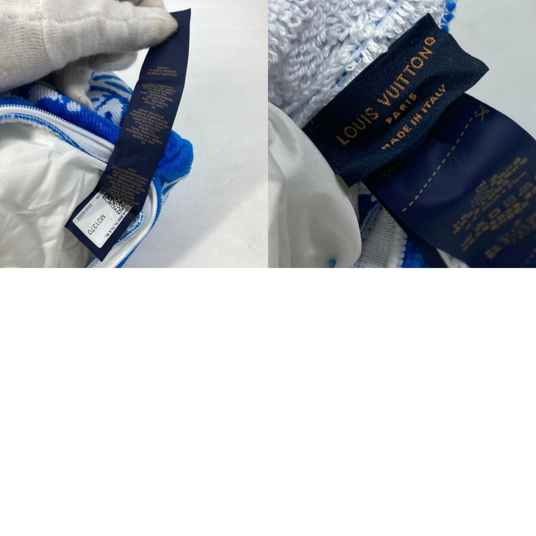 ルイヴィトン LOUIS VUITTON プティ クッション・モノグラム フラワータイル M01370 LV バイ・ザ・プール ピロー 枕 インテリア クッション コットン ブルー 未使用
