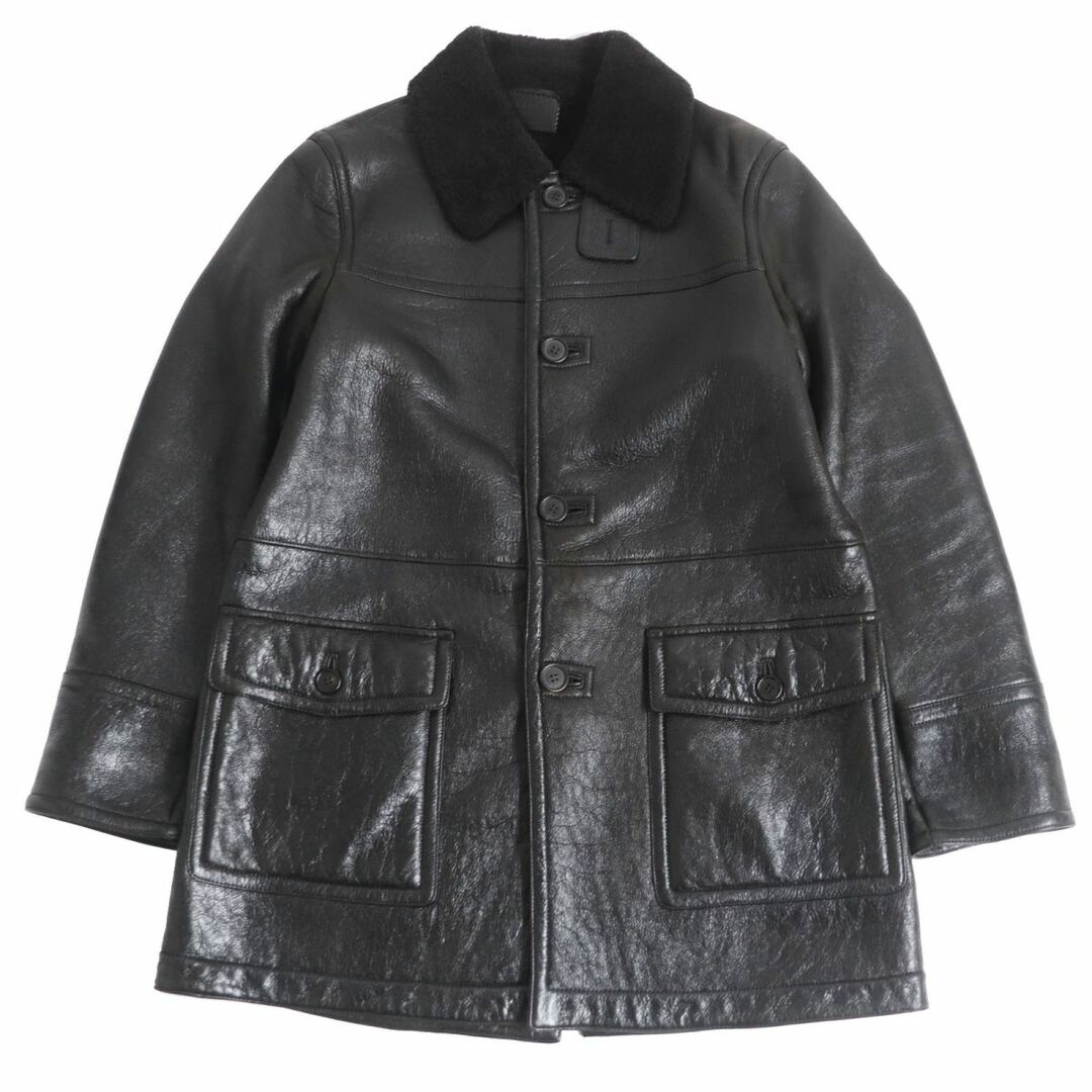 PRADA - 極美品□PRADA/プラダ 無地 羊革 シープスキン ムートンコート