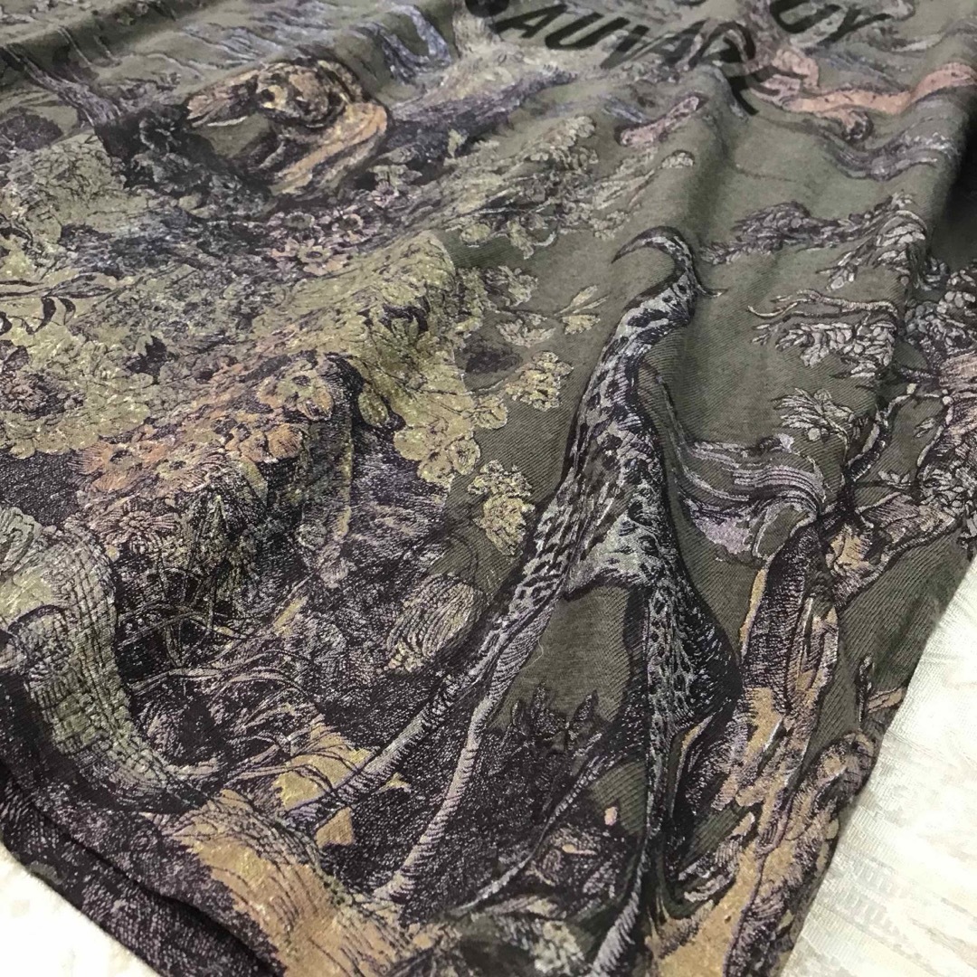 50㎝着丈????　クリスチャンディオール　DIOR SAUVAGE プリントTシャツ　カーキ