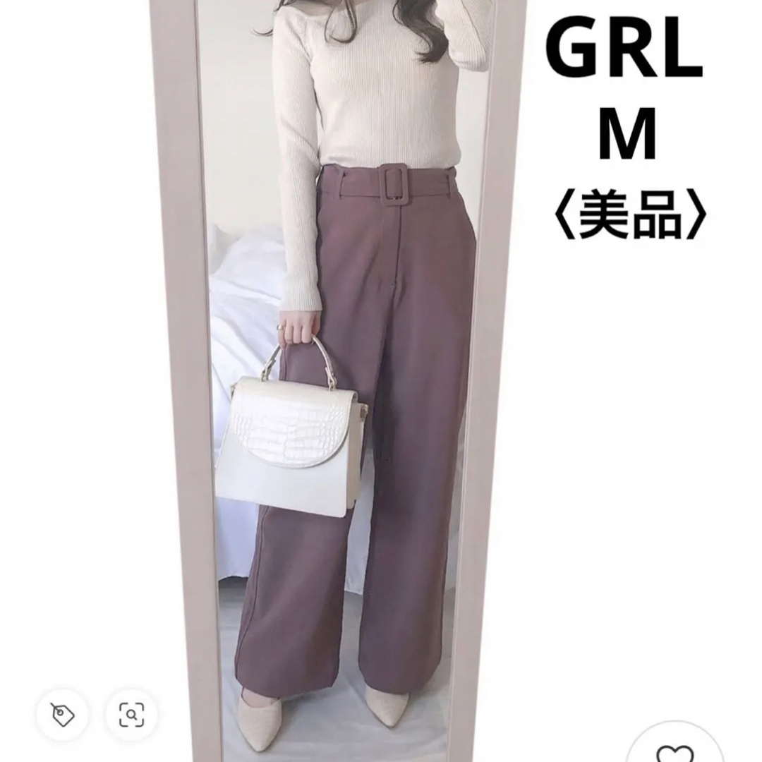 GRL(グレイル)の【美品】GRL グレイル　ワイドパンツ　M レディースのパンツ(カジュアルパンツ)の商品写真