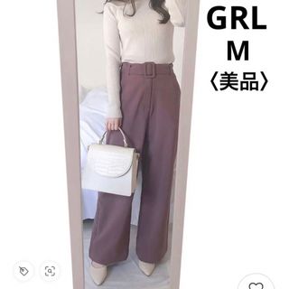 グレイル(GRL)の【美品】GRL グレイル　ワイドパンツ　M(カジュアルパンツ)