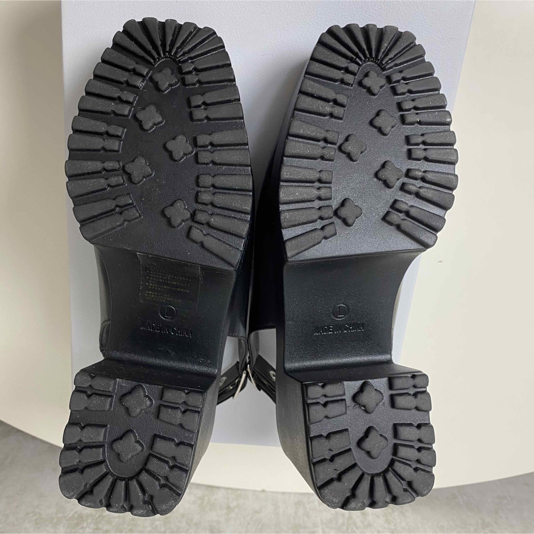 EVOL(イーボル)の evol イーボル　ヒールサンダル　プラットフォーム　黒　24-24.5 レディースの靴/シューズ(サンダル)の商品写真