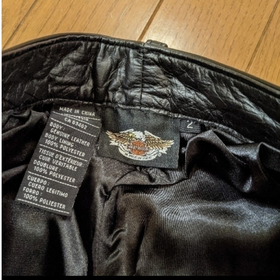 Hurley-Davidson★レディース革パンツ★希少サイズ/USED★美品