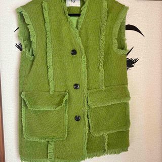 SLY スライ  FRINGE TWEED VEST フリンジ ツイード ベスト